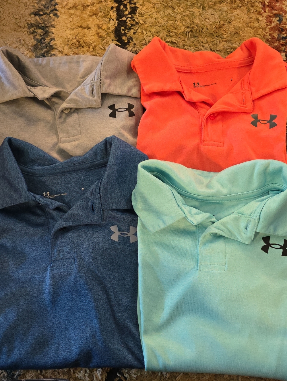Under Armour Kids Polo Set in Blue, Gray, Coral, Light Blue, Dark Gray